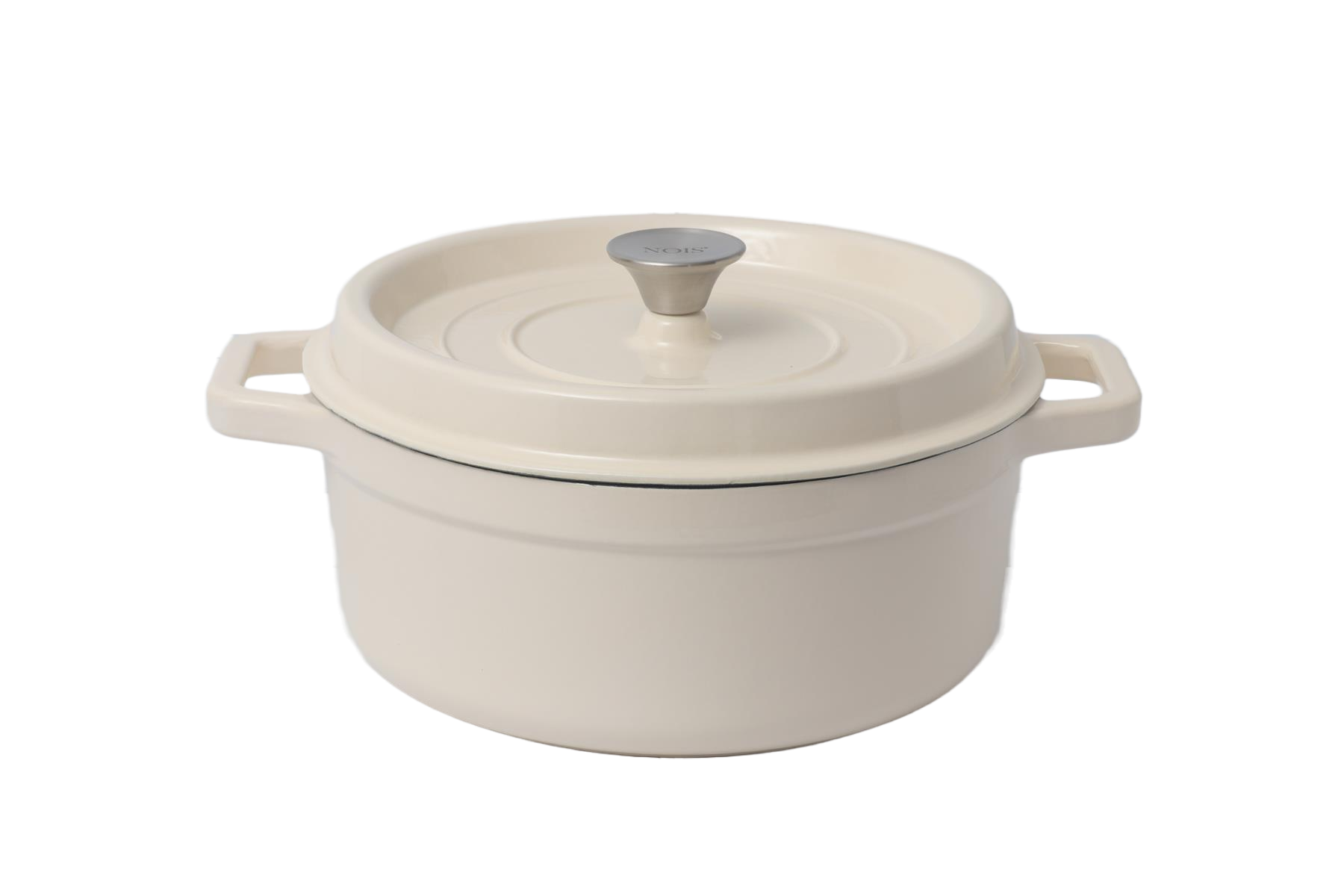 Garnek Żeliwny Okrągły NOIS 28 cm kremowy Tierra